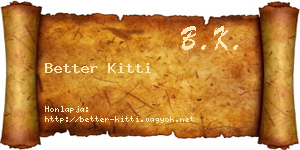 Better Kitti névjegykártya